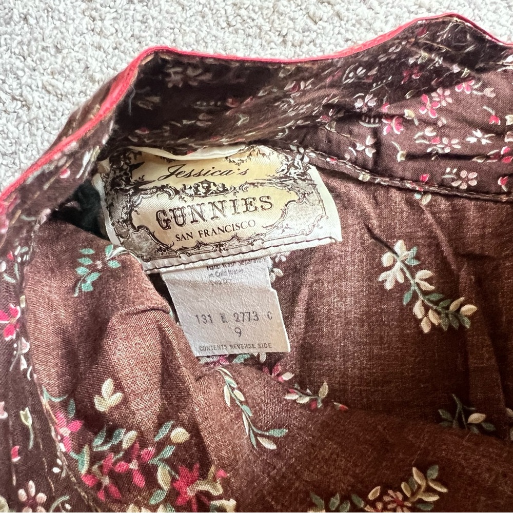 Vintage Gunne Sax Size 9 Floral Calico Prairie Set Blouse Skirt Cottagecore 70’s - Picture 7 of 11